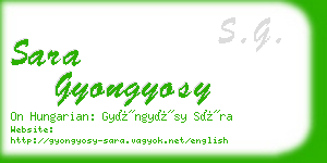 sara gyongyosy business card